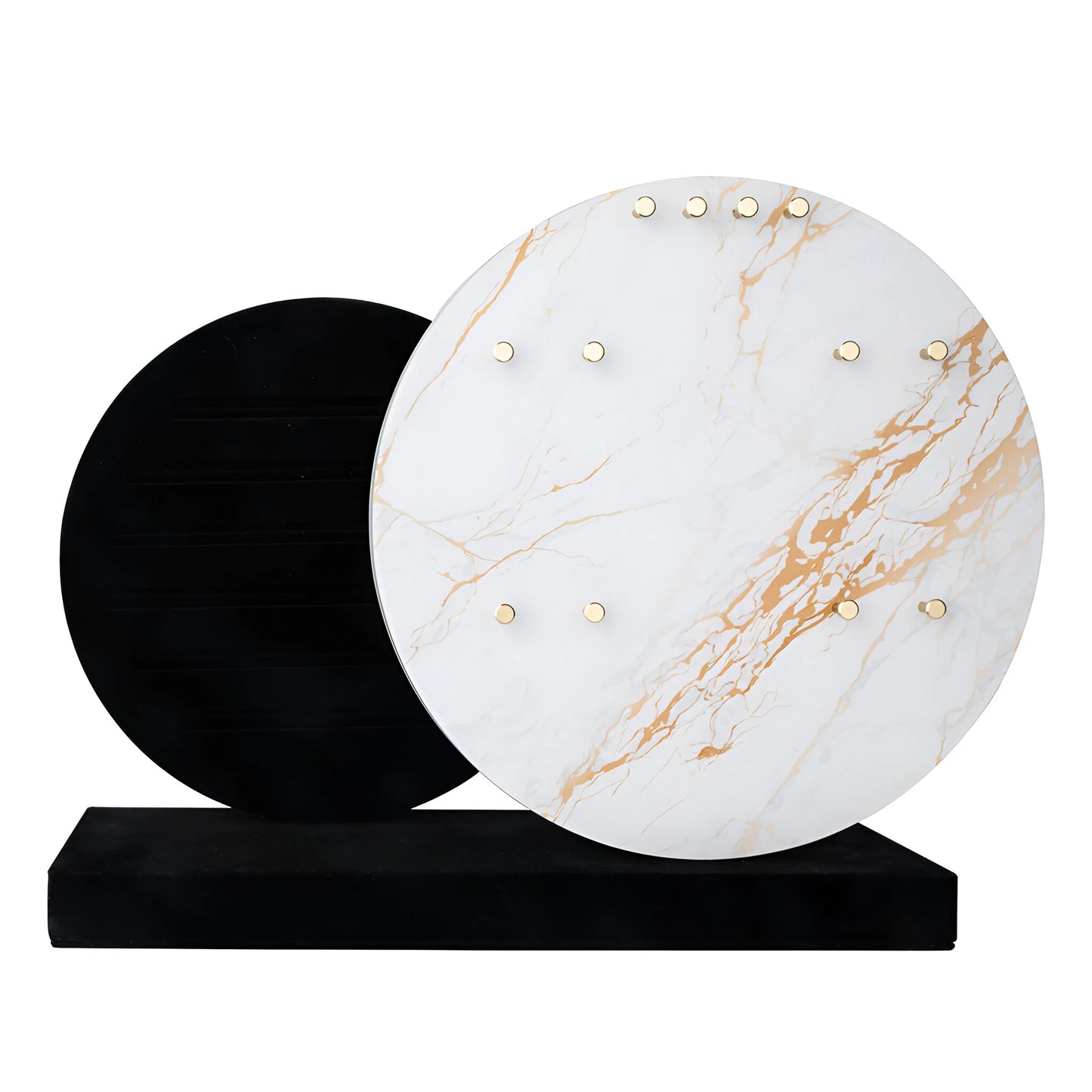 360° Rotating Jewelry Display. Gold-plated Jewellery Holder without jewelry. Necklace Stand for necklaces, bracelets & oversized earrings